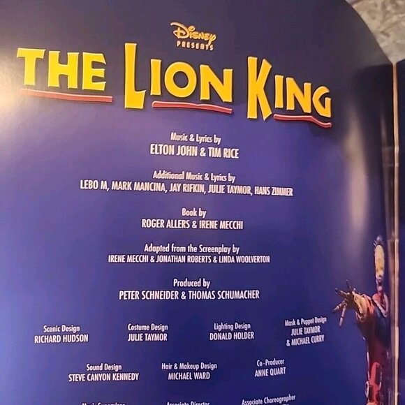 THE LION KING Off-Broadway Zippered Tote Bag and Program Musical NEW - Picture 11 of 11